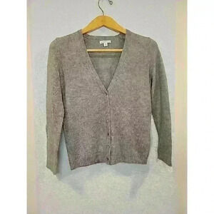 J.Crew Mercantile Lace Sleeve Alpaca Cardigan Sweater Size XS